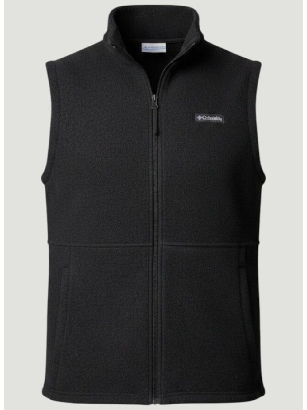 NWT Columbia Mens Medium Black Full Zip Fleece Vest Outdoor Layering Warm